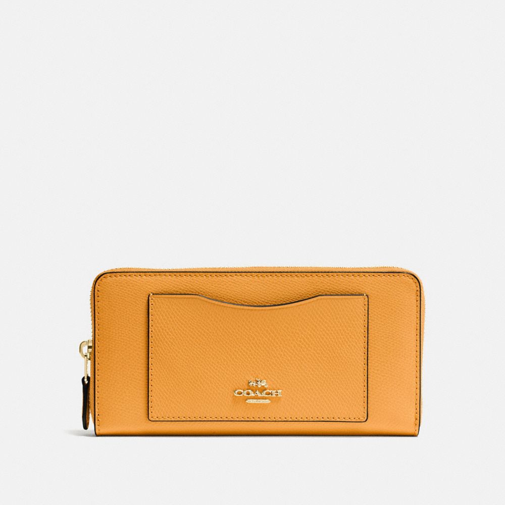 COACH ACCORDION ZIP WALLET - GOLDENROD/light gold - f54007