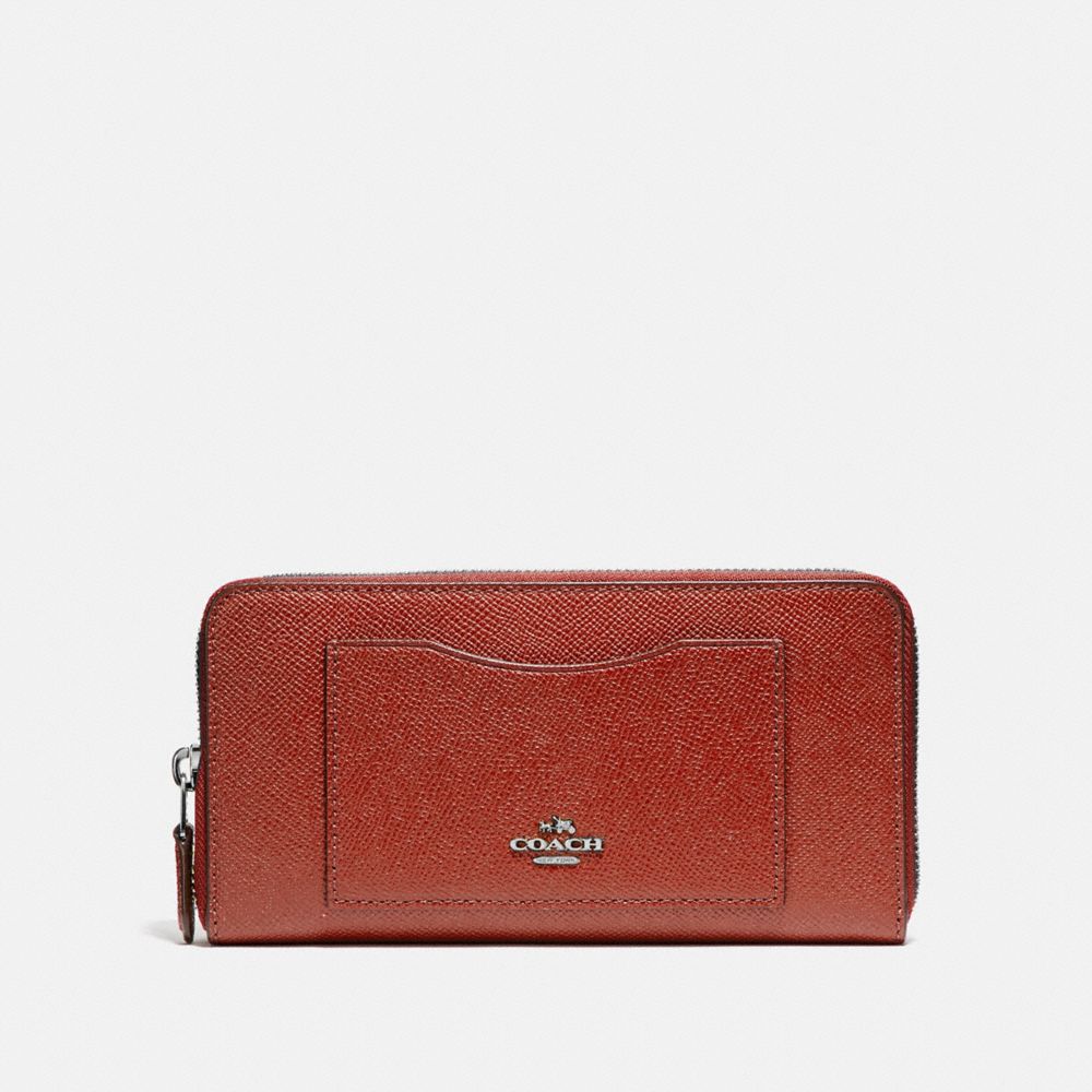 COACH F54007 Accordion Zip Wallet TERRACOTTA 2/LIGHT GOLD