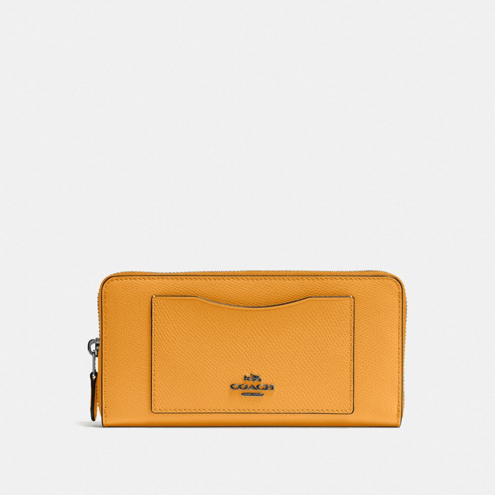 COACH F54007 - ACCORDION ZIP WALLET QB/YELLOW