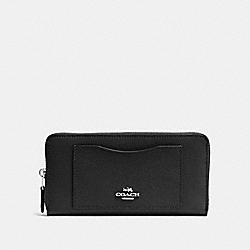 ACCORDION ZIP WALLET - F54007 - BLACK/SILVER