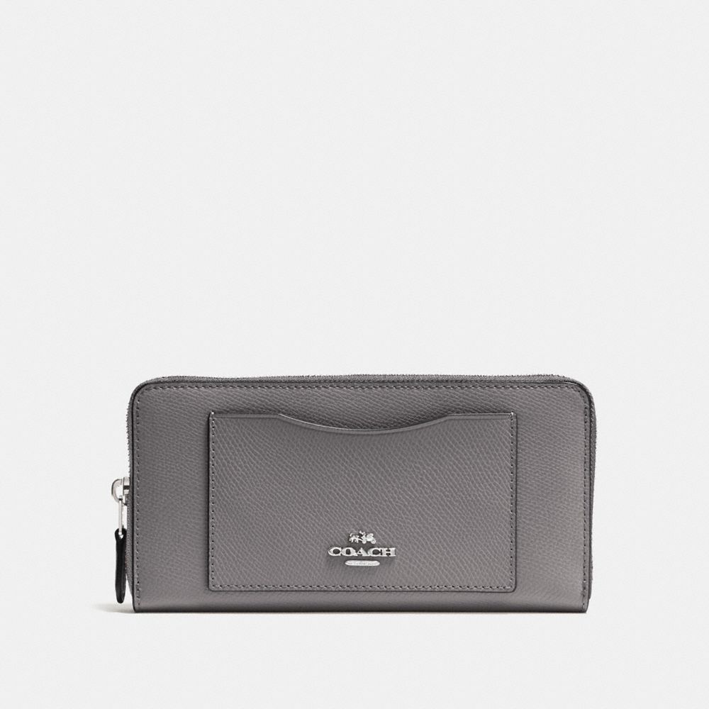 ACCORDION ZIP WALLET - HEATHER GREY/SILVER - COACH F54007