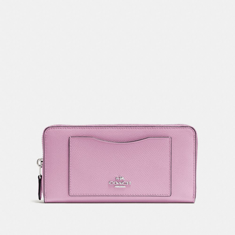 COACH F54007 ACCORDION ZIP WALLET LILAC/SILVER