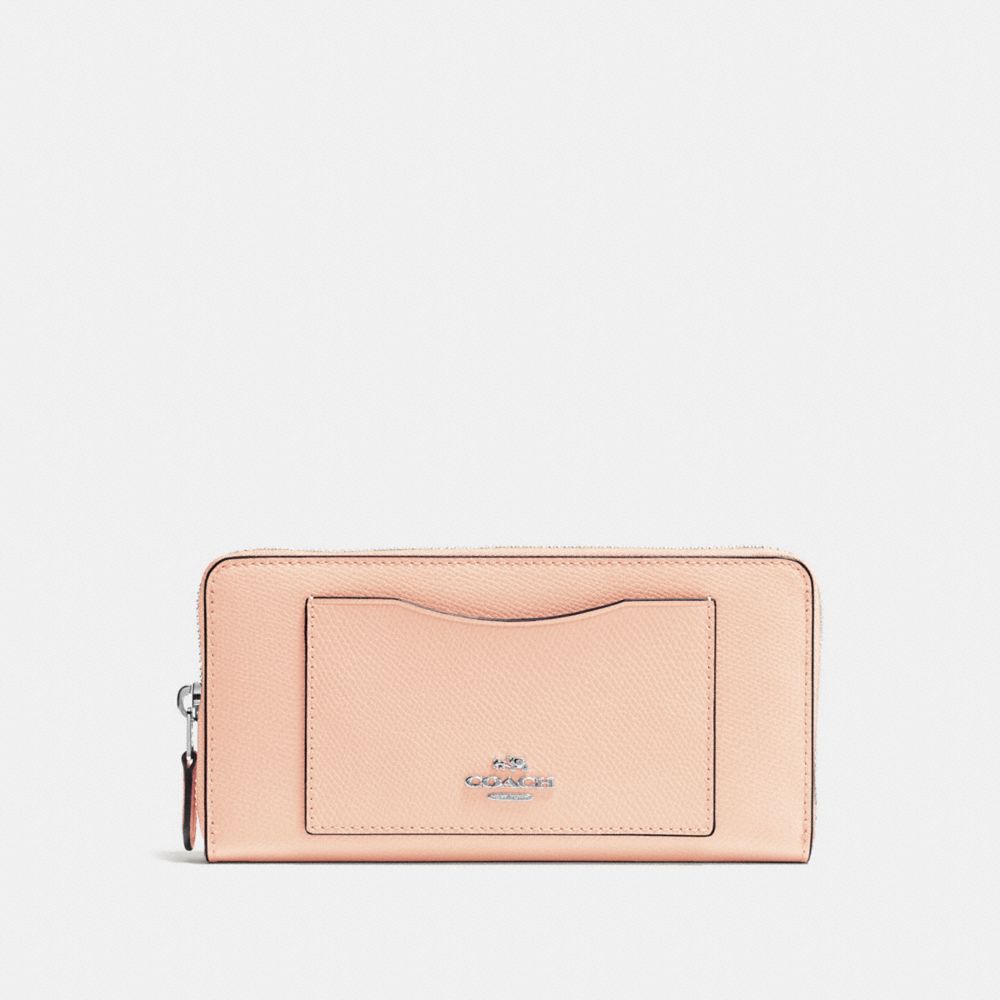 ACCORDION ZIP WALLET - LIGHT PINK/SILVER - COACH F54007