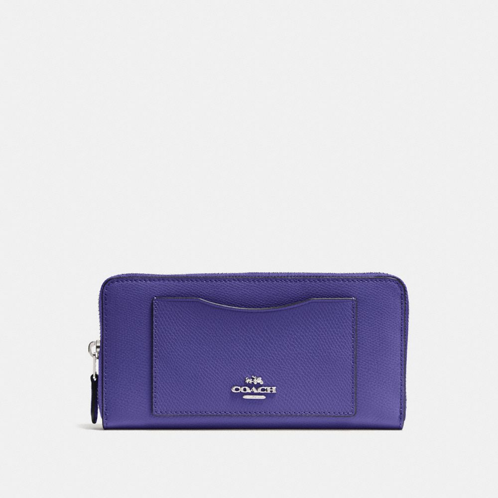 COACH F54007 - ACCORDION ZIP WALLET VIOLET/SILVER