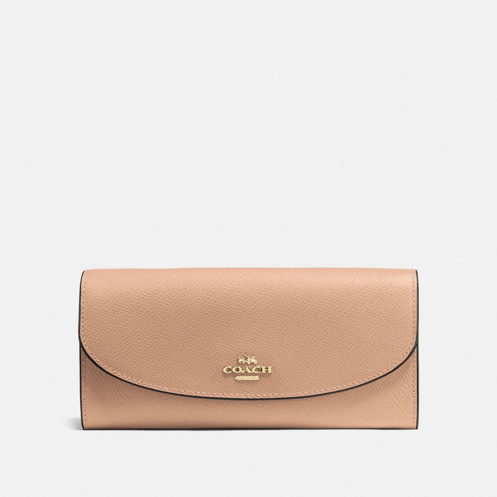 SLIM ENVELOPE WALLET - F54009 - BEECHWOOD/IMITATION GOLD