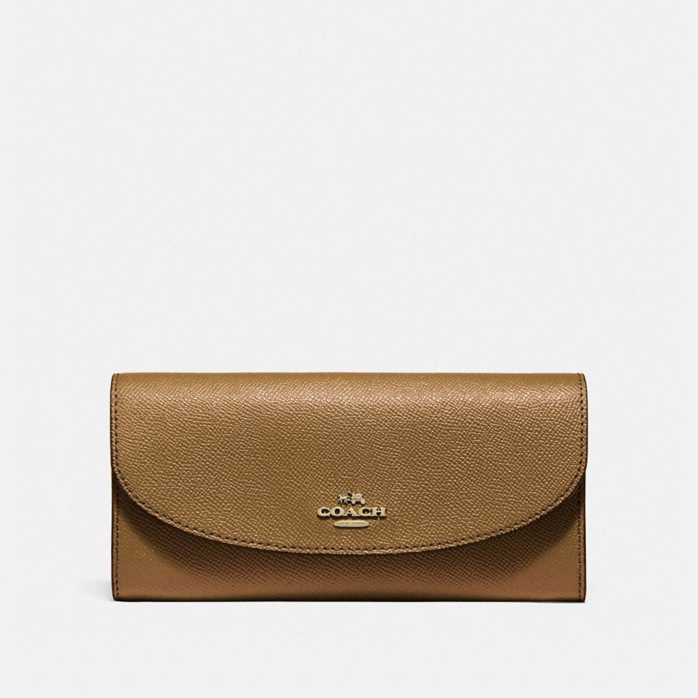 COACH F54009 SLIM ENVELOPE WALLET LIGHT SADDLE/LIGHT GOLD