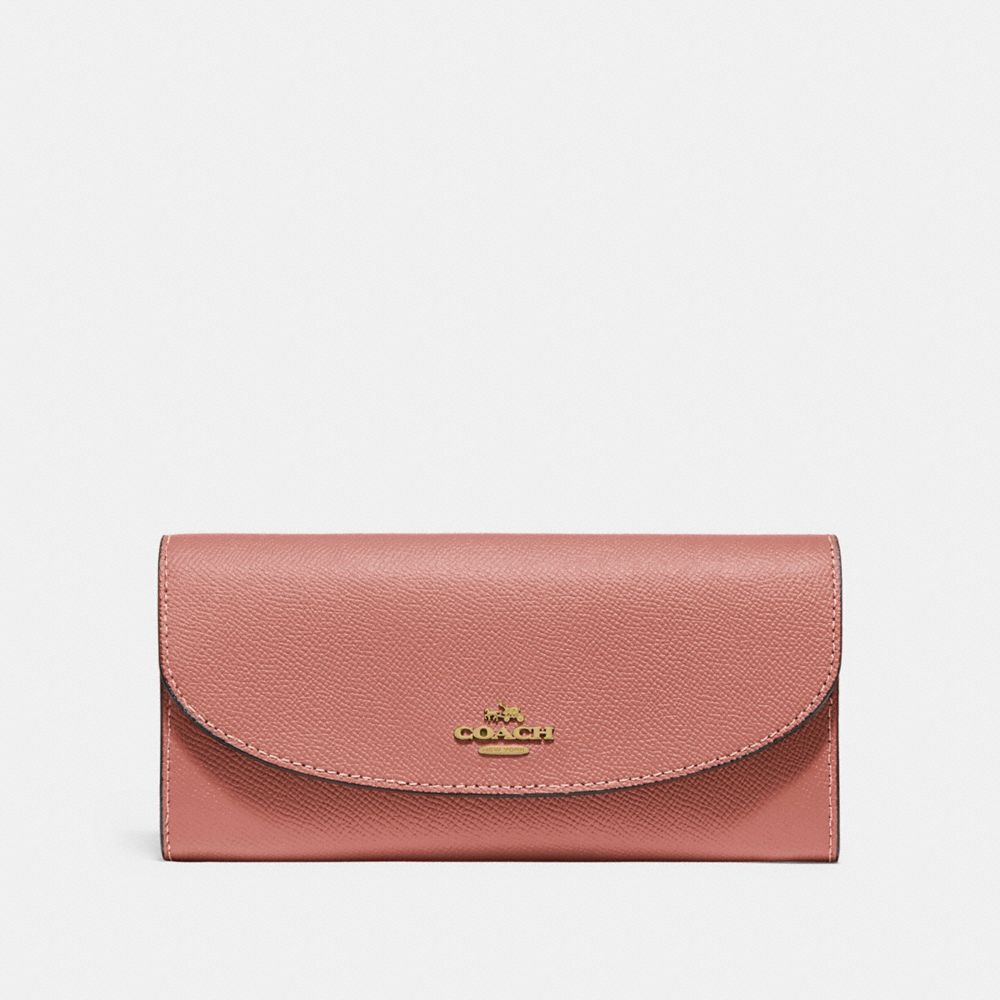 COACH SLIM ENVELOPE WALLET - MELON/LIGHT GOLD - F54009