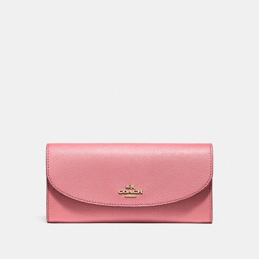 COACH SLIM ENVELOPE WALLET - Vintage Pink/Imitation Gold - f54009