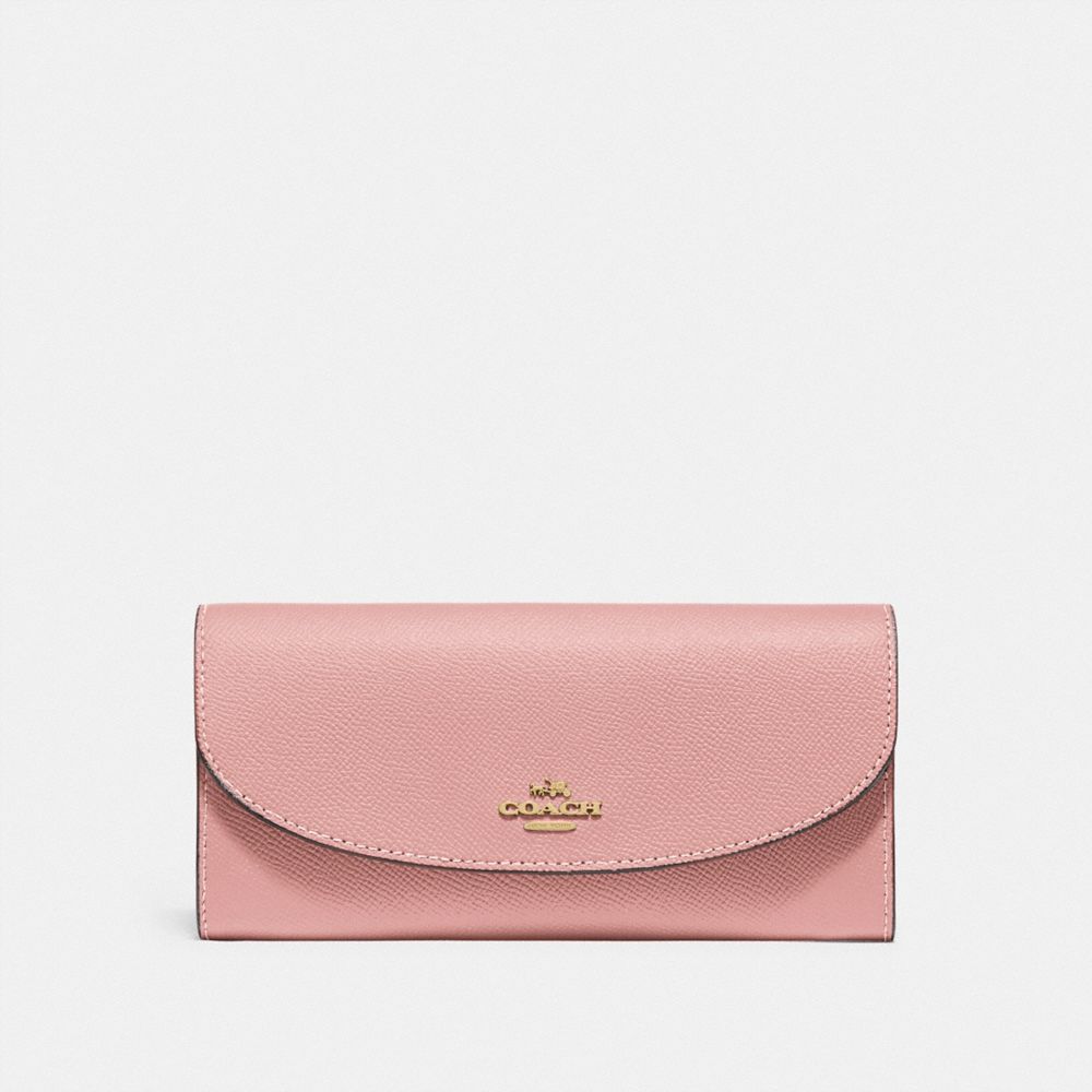 COACH F54009 SLIM ENVELOPE WALLET IM/PINK PETAL