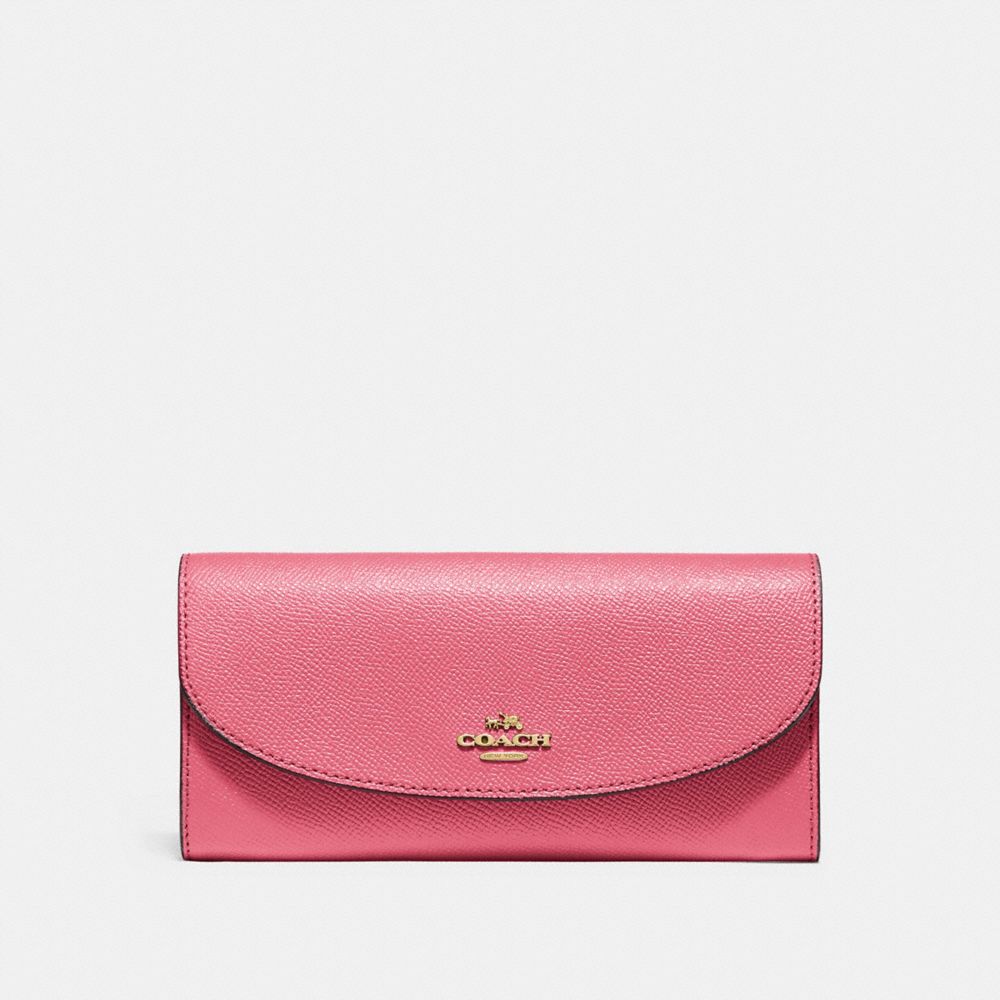 COACH F54009 Slim Envelope Wallet PEONY/LIGHT GOLD