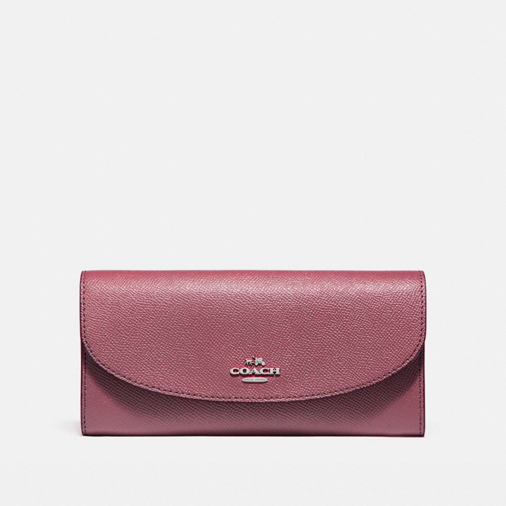 COACH SLIM ENVELOPE WALLET - LIGHT GOLD/ROUGE - f54009