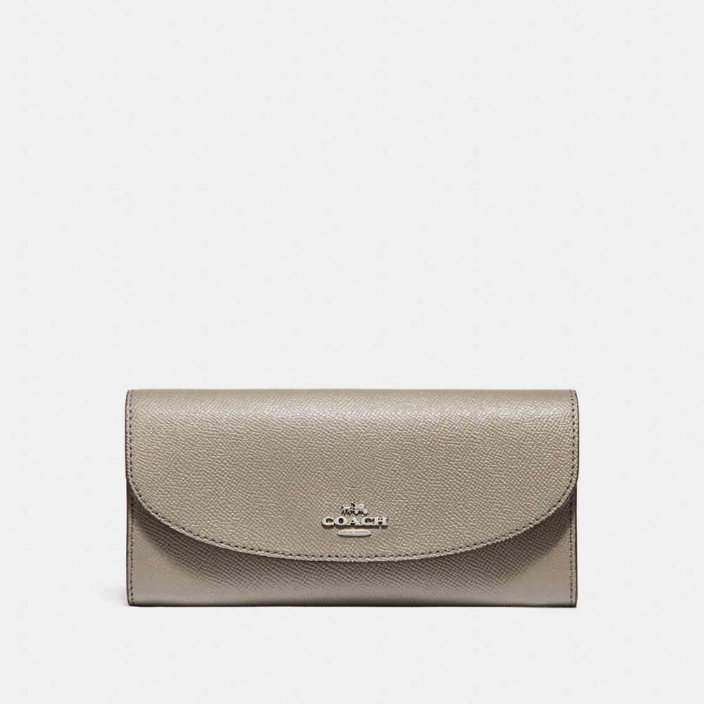 COACH SLIM ENVELOPE WALLET - SILVER/FOG - F54009