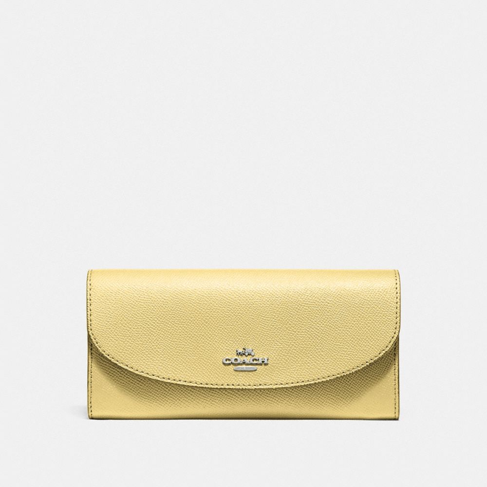 COACH F54009 Slim Envelope Wallet VANILLA/SILVER