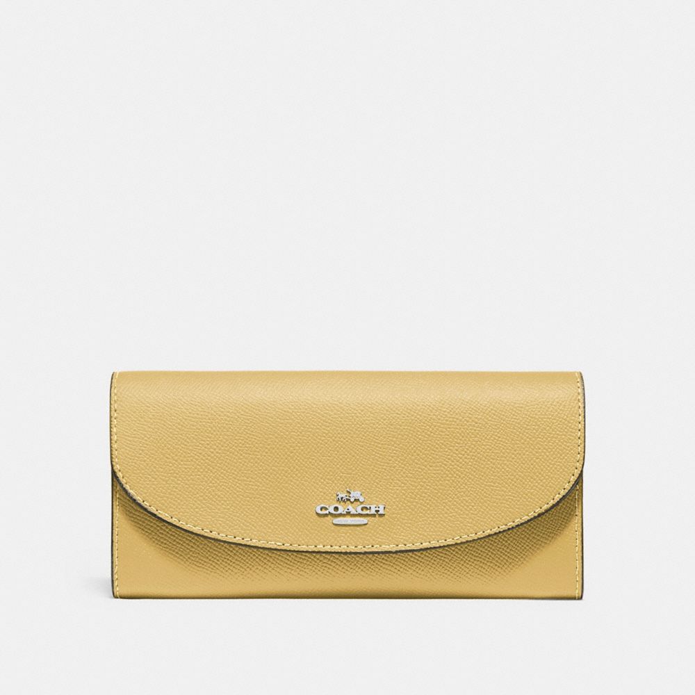 SLIM ENVELOPE WALLET - LIGHT YELLOW/SILVER - COACH F54009