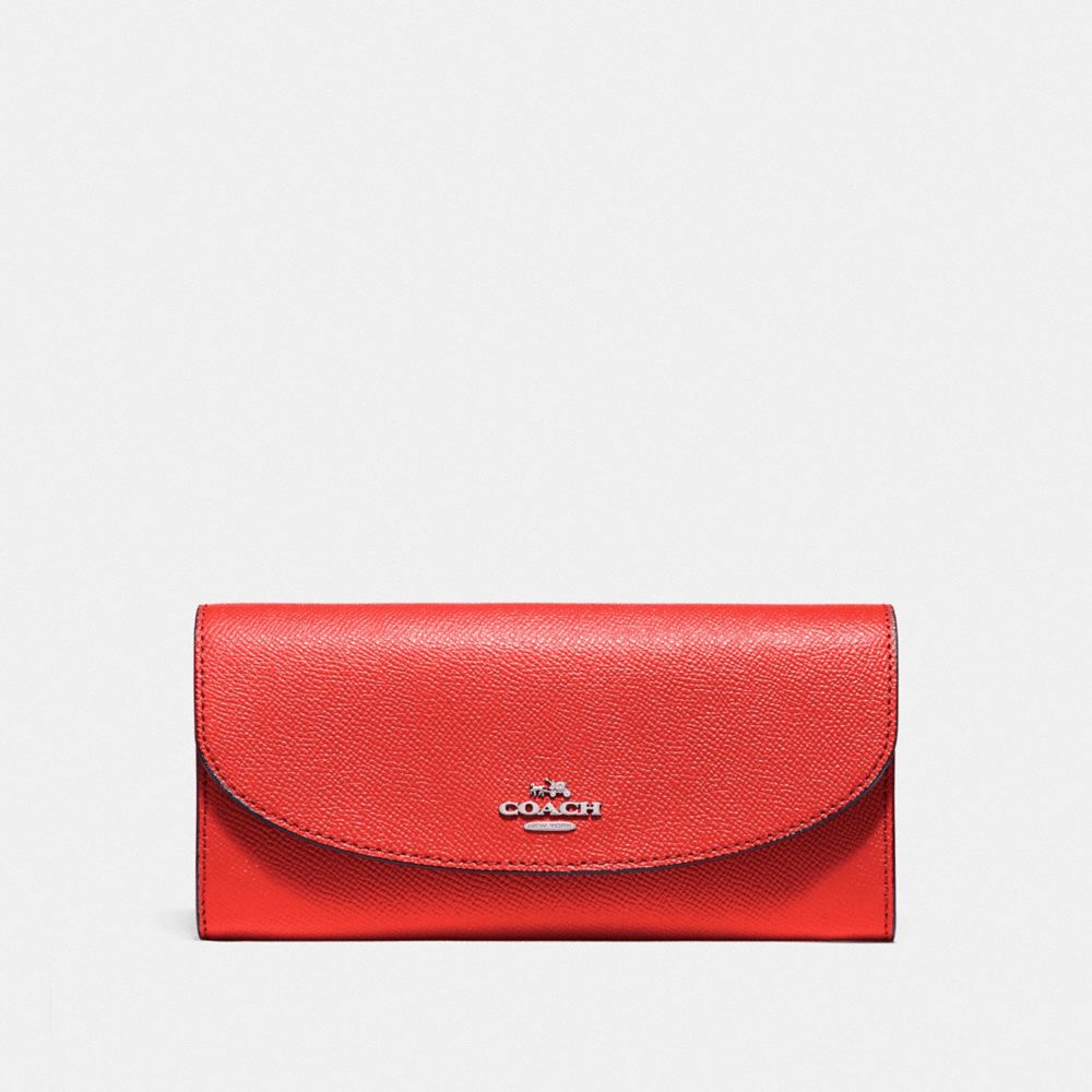 SLIM ENVELOPE WALLET - SILVER/WATERMELON - COACH F54009