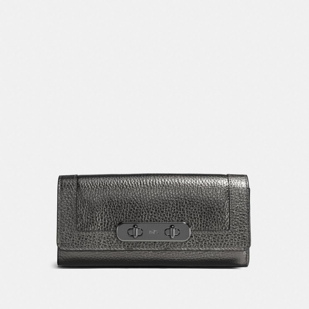 COACH F54062 COACH SWAGGER SLIM ENVELOPE WALLET DK/GUNMETAL