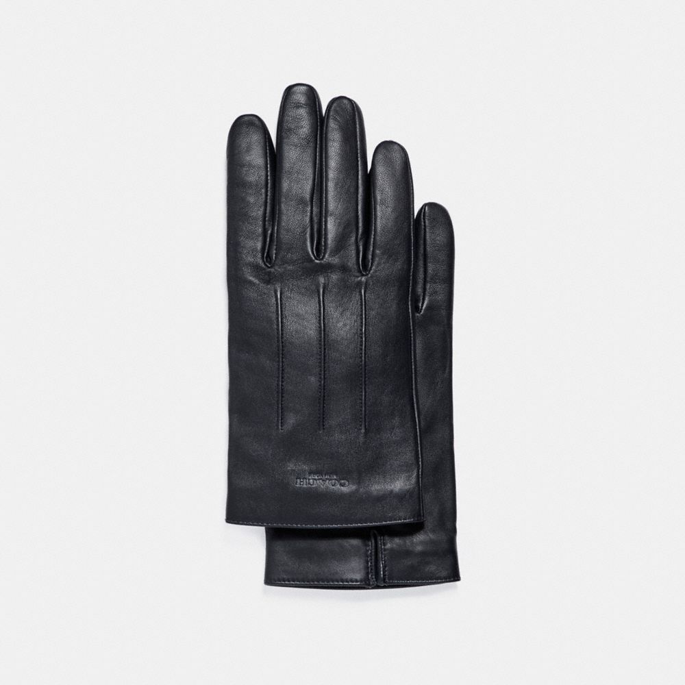 LEATHER GLOVES - GRAPHITE - COACH F54182