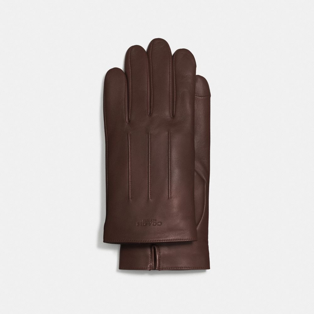 COACH F54182 Basic Leather Glove MAHOGANY