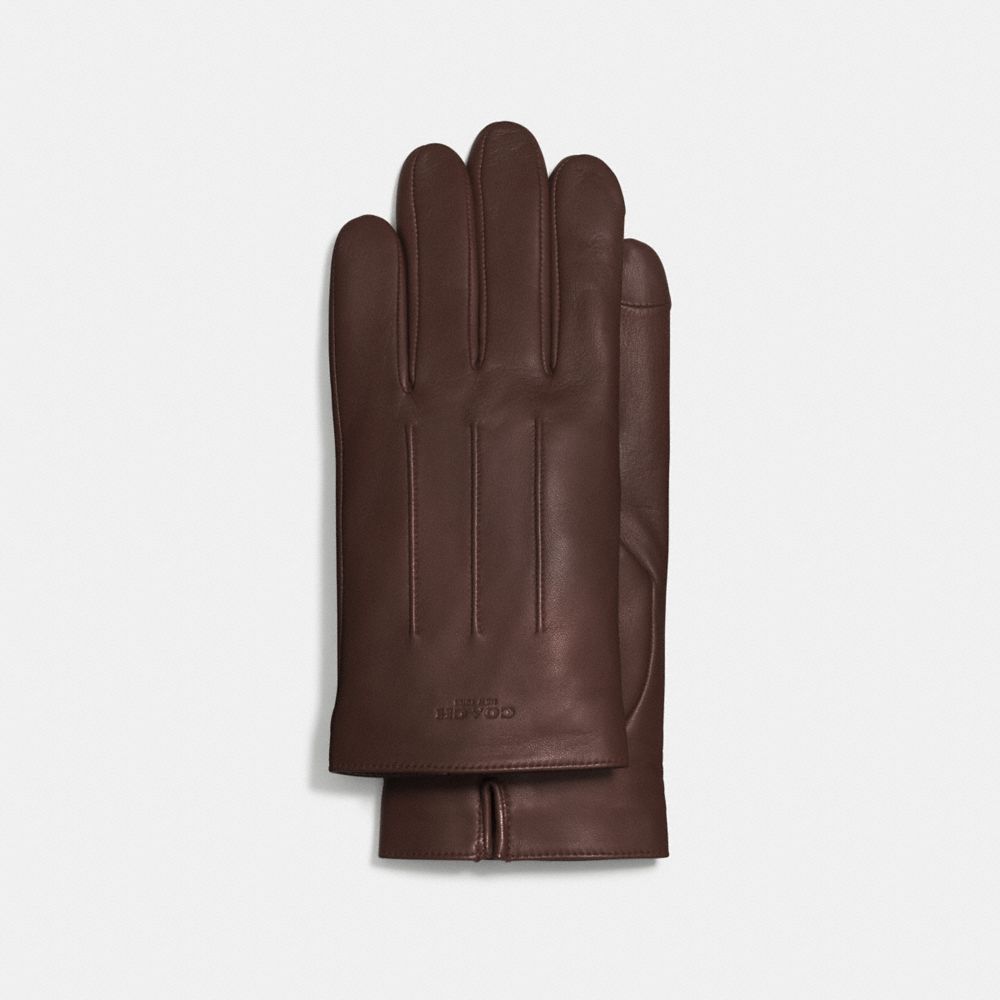 BASIC LEATHER GLOVE - f54182 - MAHOGANY