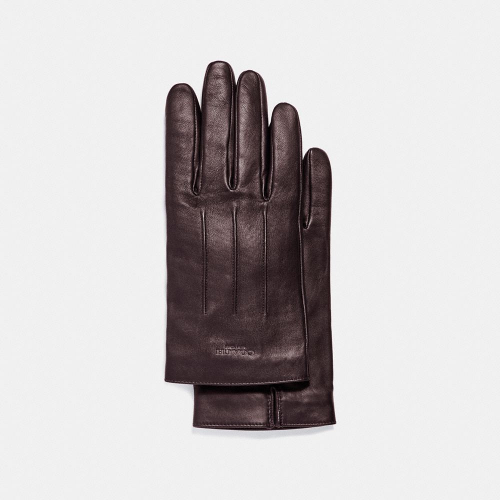 COACH F54182 Basic Leather Glove OXBLOOD