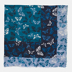 BUTTERFLY WOVEN OVERSIZED SQUARE - f54232 - BRIGHT MINERAL
