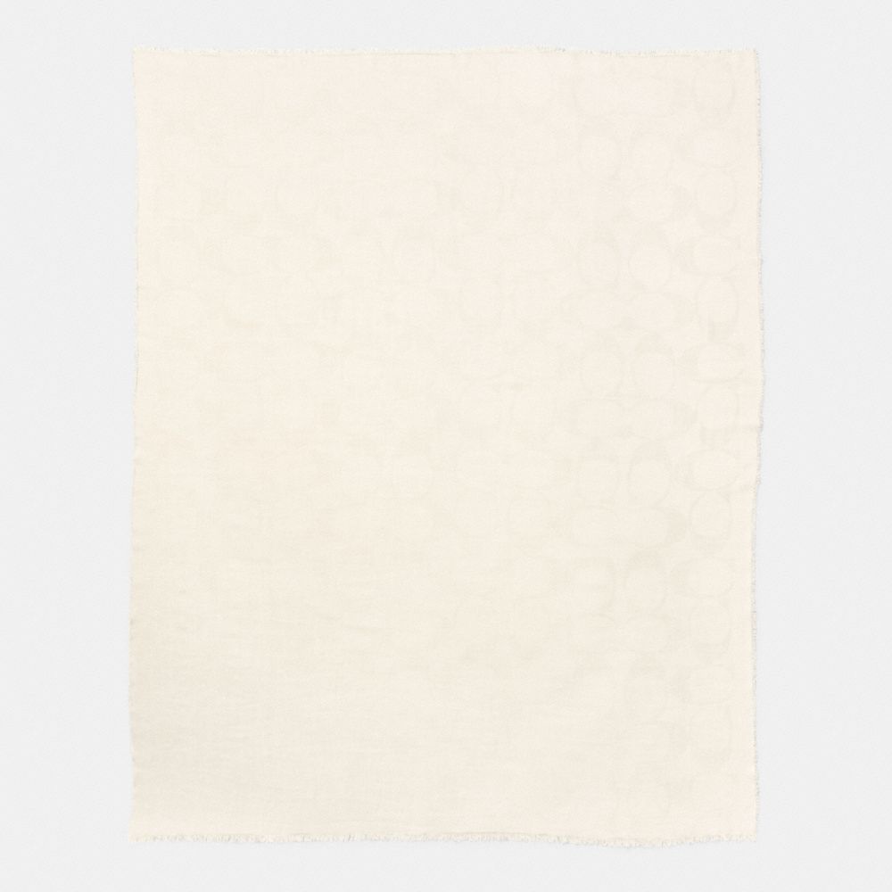 COACH F54248 Lightweight Signature C Shawl IVORY