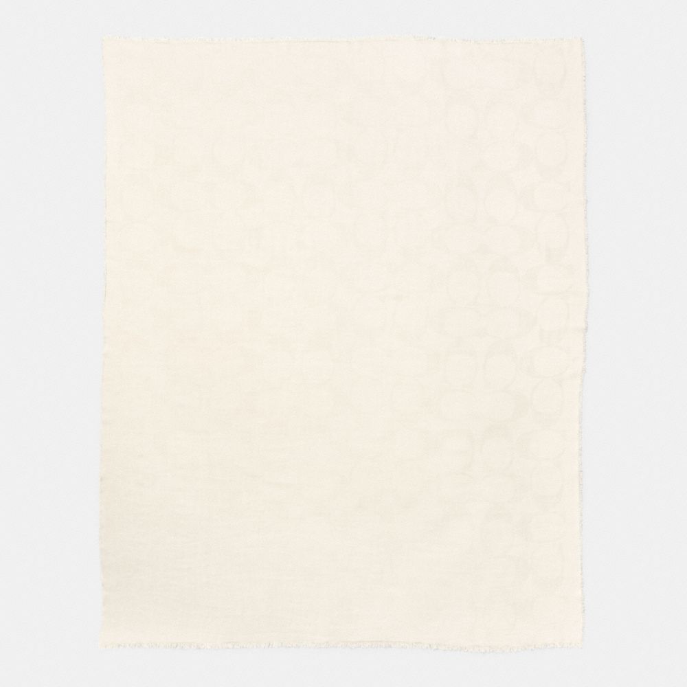 COACH F54248 - LIGHTWEIGHT SIGNATURE SHAWL IVORY