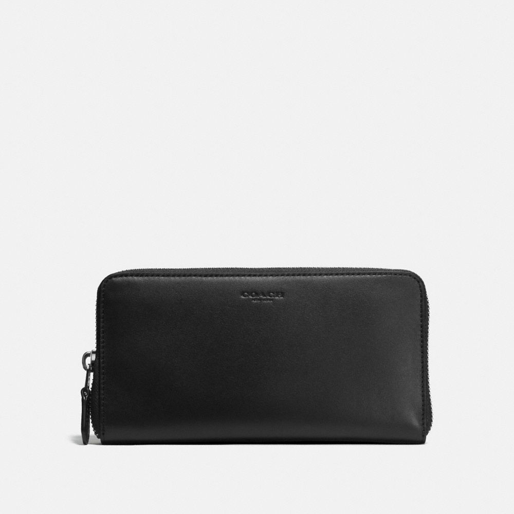 ACCORDION ZIP WALLET - BLACK/DARK GUNMETAL - COACH F54300