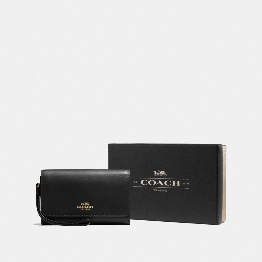 BOXED PHONE CLUTCH - LI/BLACK - COACH F54435