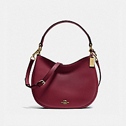 MAE CROSSBODY - f54446 - BURGUNDY/LIGHT GOLD