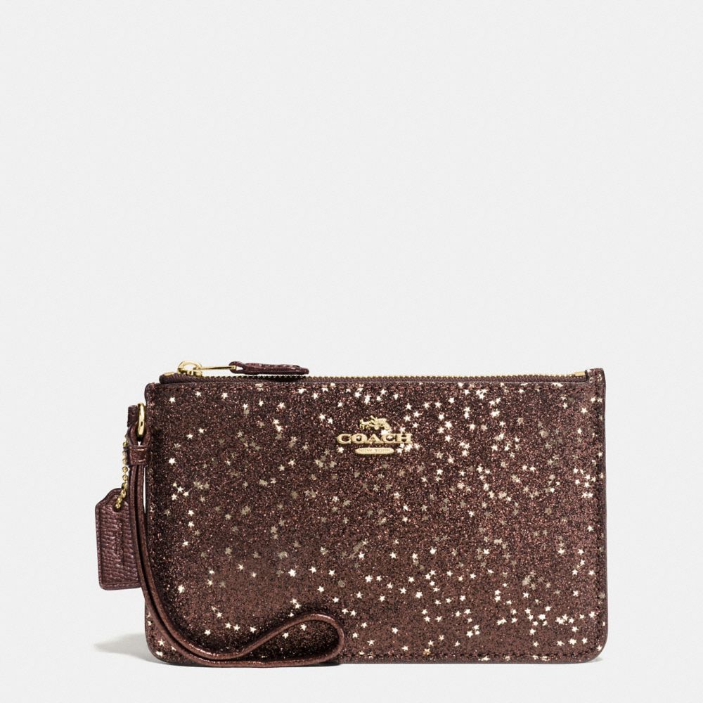 BOXED SMALL WRISTLET IN STAR GLITTER FABRIC - f54462 - IMITATION GOLD/BRONZE