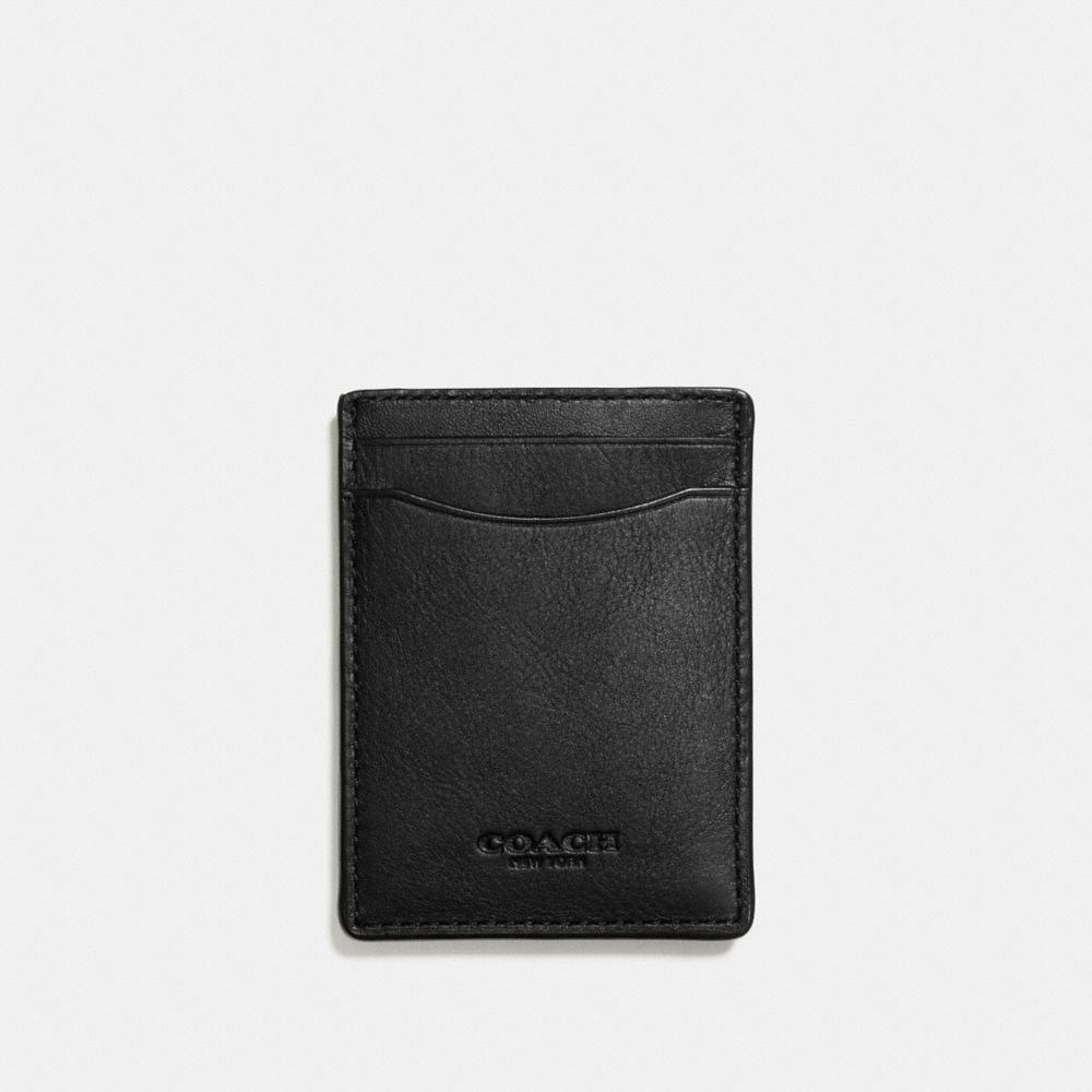 COACH 3-IN-1 CARD CASE - BLACK - F54466