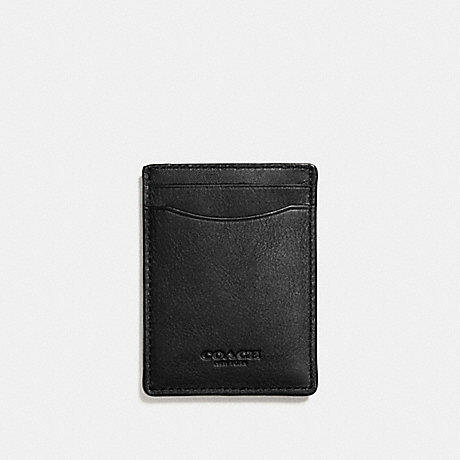 COACH 3-IN-1 CARD CASE - BLACK - F54466