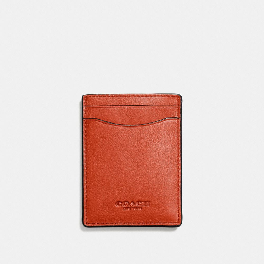 COACH 3-IN-1 CARD CASE - DEEP ORANGE - F54466