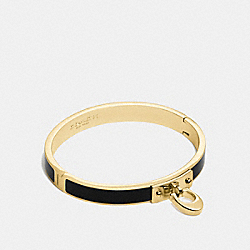 COACH SIGNATURE HINGED BANGLE - GOLD/BLACK - F54495