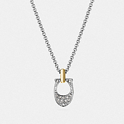 COACH F54517 Pave Signature Necklace SILVER/GOLD