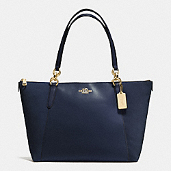 COACH F54579 - AVA TOTE IN LEATHER AND SUEDE WITH CROC EMBOSSED LEATHER TRIM IMITATION GOLD/MIDNIGHT