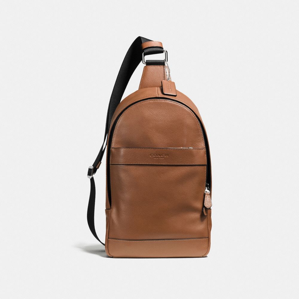 CHARLES PACK IN SMOOTH LEATHER - f54770 - DARK SADDLE