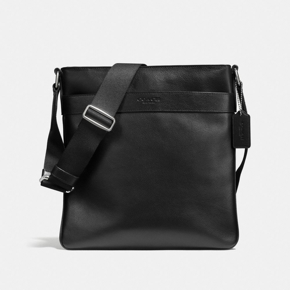 CHARLES CROSSBODY IN CALF LEATHER - f54780 - BLACK