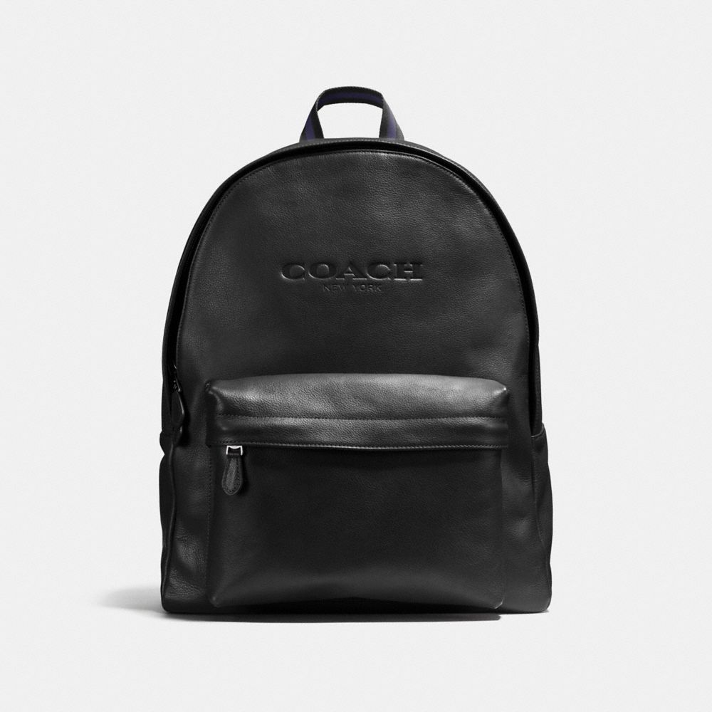 COACH F54786 Charles Backpack In Sport Calf Leather BLACK