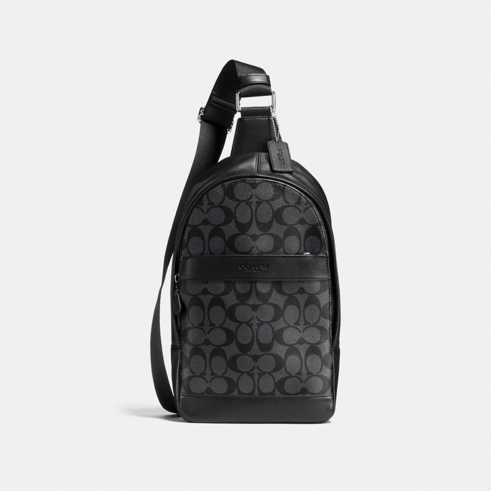 CHARLES PACK IN SIGNATURE - CHARCOAL/BLACK - COACH F54787