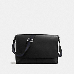 CHARLES MESSENGER IN SMOOTH LEATHER - BLACK - COACH F54792