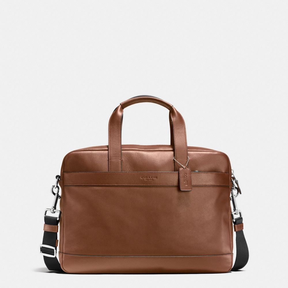 HAMILTON BAG IN SMOOTH LEATHER - f54801 - DARK SADDLE