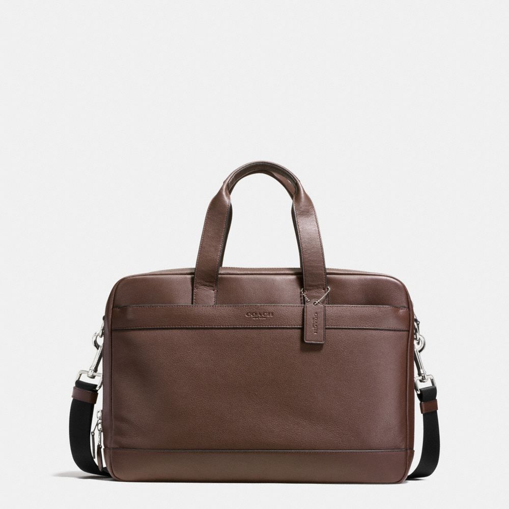 HAMILTON COMMUTER BAG IN LEATHER - f54804 - MAHOGANY