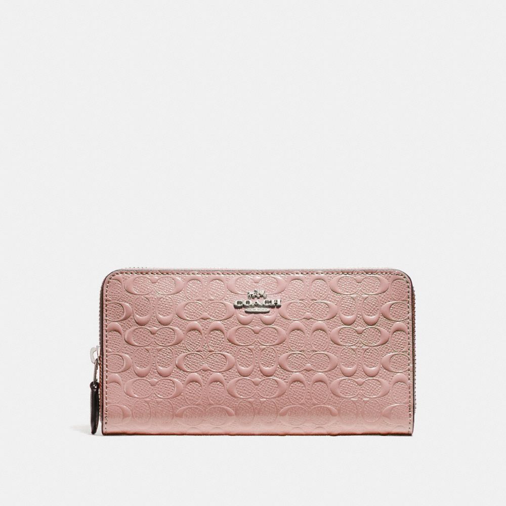 ACCORDION ZIP WALLET - f54805 - SILVER/BLUSH 2