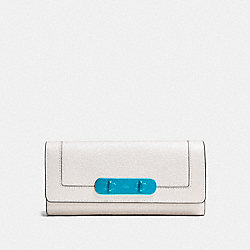 COACH SWAGGER SLIM ENVELOPE WALLET - F54809 - TU/CHALK