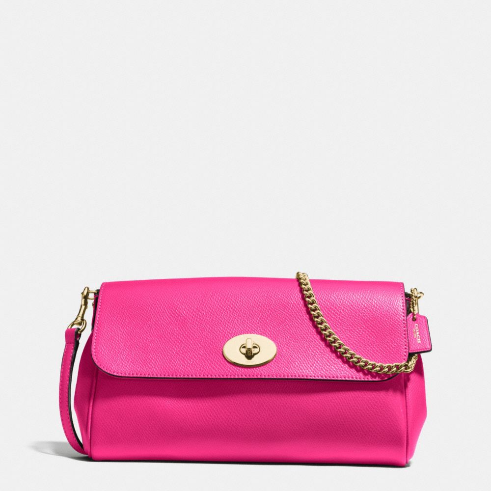 RUBY CROSSBODY IN CROSSGRAIN LEATHER - f54849 - IMITATION GOLD/PINK RUBY