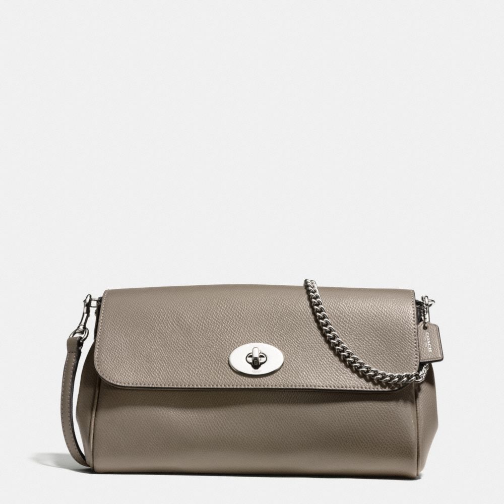 RUBY CROSSBODY IN CROSSGRAIN LEATHER - f54849 - SILVER/FOG