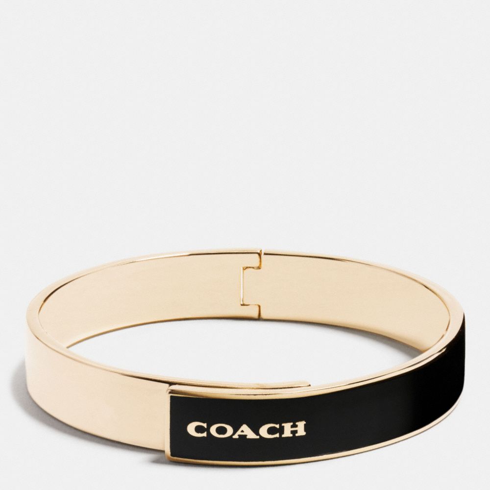 COACH F54892 Coach Cuff Bangle GOLD/BLACK