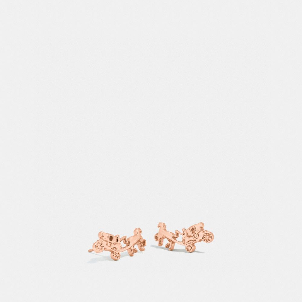 COACH f54895 COACH CARRIAGE EARRINGS ROSEGOLD